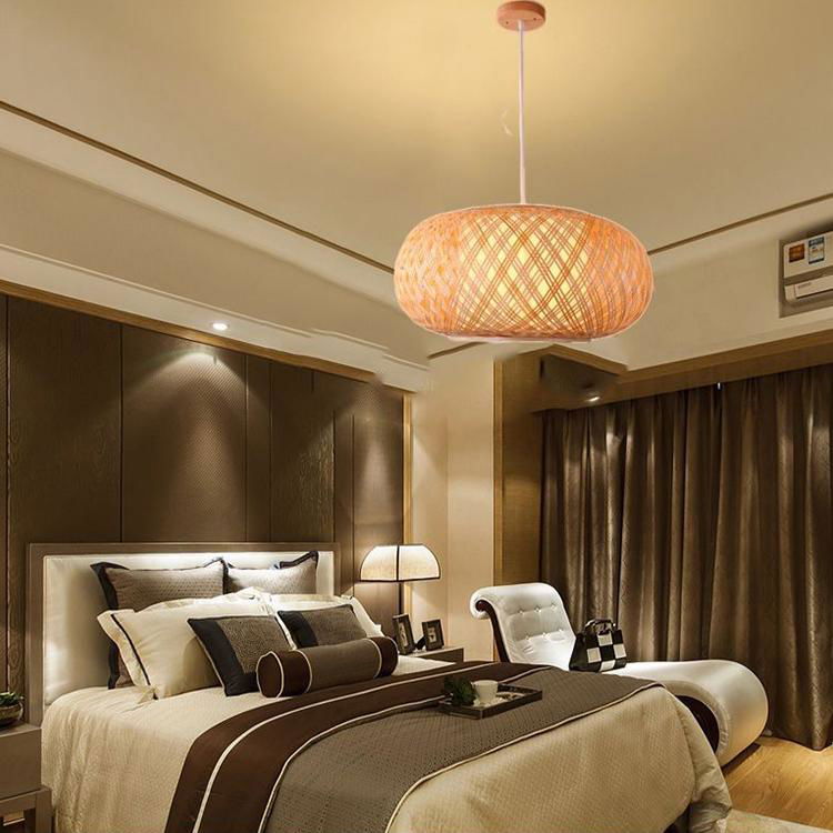 Natural bamboo pendant lamp decorative ball rattan pendant lamp 2