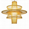 Restaurant bamboo furniture light big large pendant chandelier