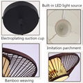 Suspended ceiling lighting modern lamp bamboo shade pendant light led