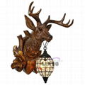 Resin animal deer wall mount light for