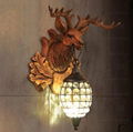 Resin animal deer wall mount light for outdoor balcony decor with light bulb 5