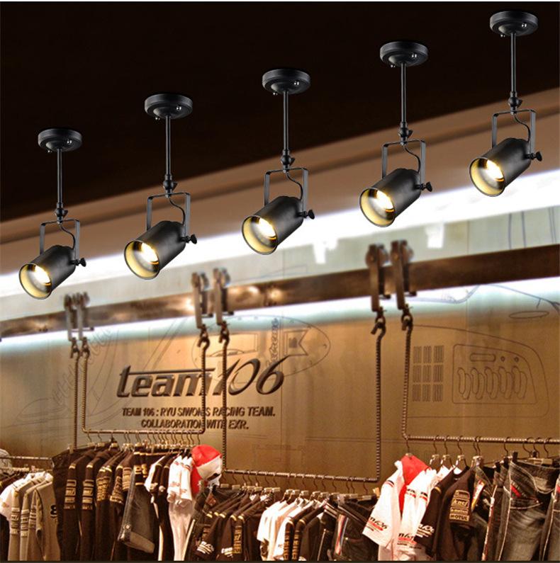 Industrial ceiling led track spot light changeable e27 bulb 2