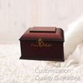 Two-tones Matte Cherry Traditional Pet Funeral Supplies Wooden Pet Cremation Ash 1