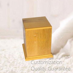 Pet Loss Supplier Oak Wood Cremation Ashes Tower Urn Blank Engravable