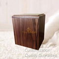 Black Walnut Wood Traditional Pet Loss Crematory Cremation Ashes Urn Box 1