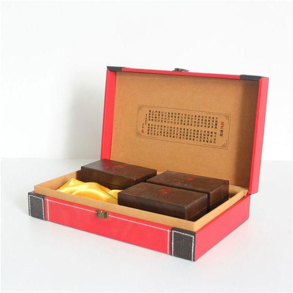 木质沉香茶茶叶皮盒包装 2