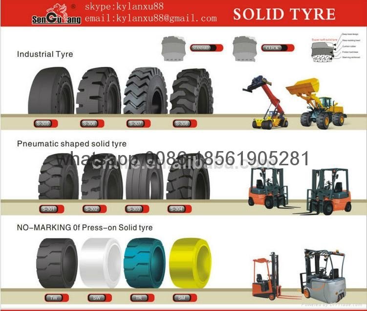 Top quality solid tire forklift  18x7x8 2