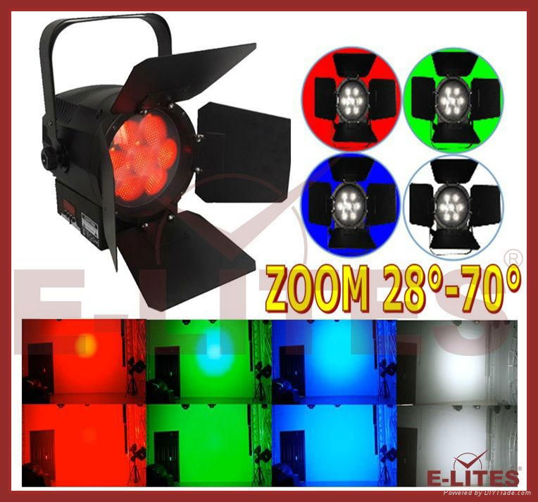 7*25W RGBW 4in1 Led cob par light, low noice led cob par can, led ZOOM lighing 