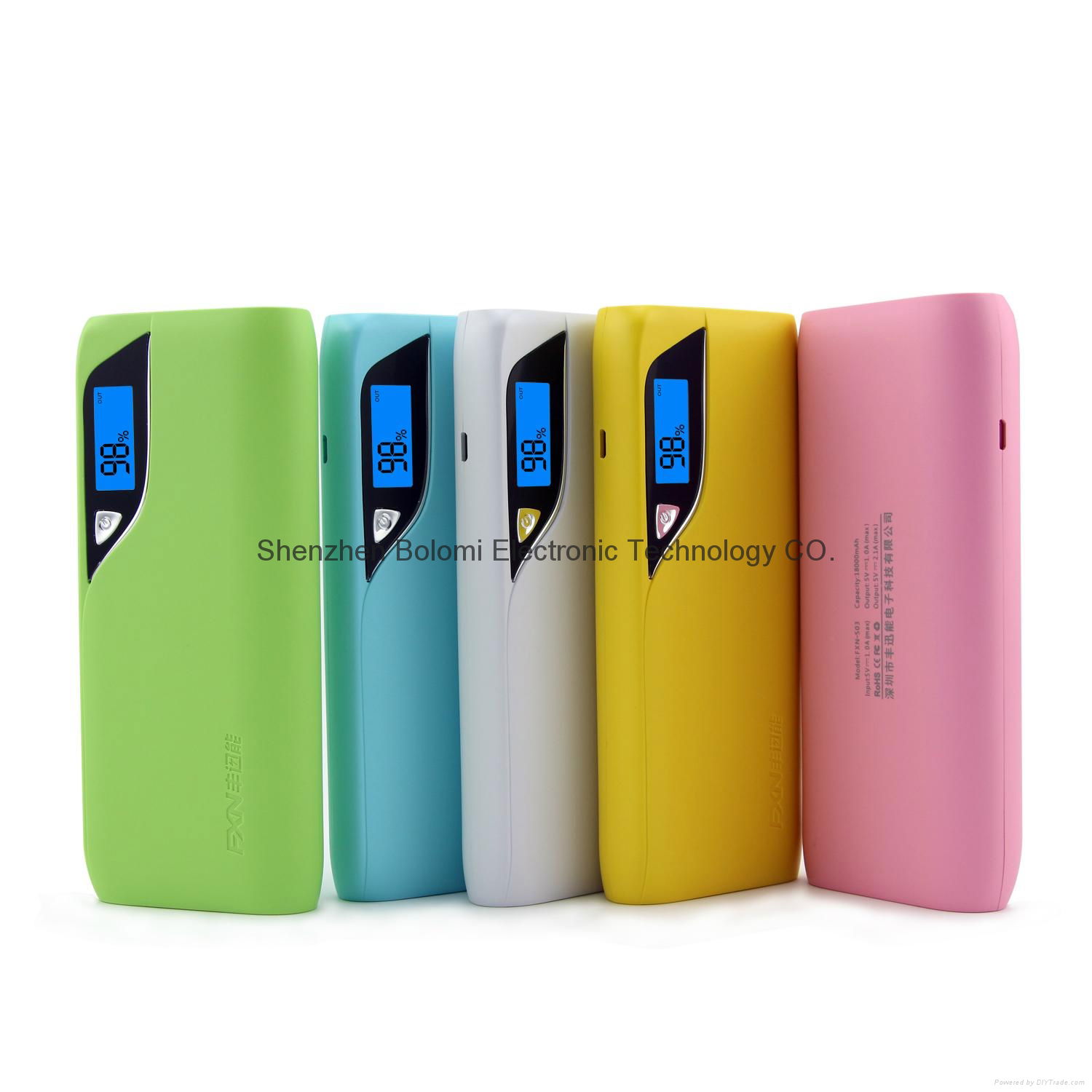 Emergency portable power bank 15000mah LCD power bank for iphone tablet samsung  5