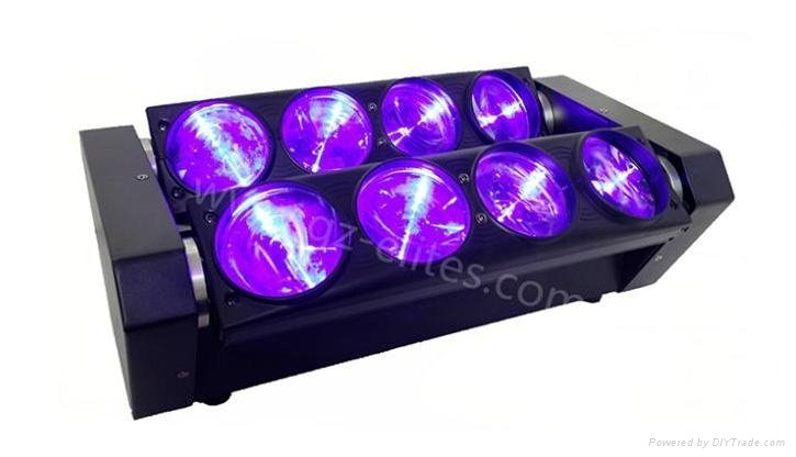  8x10W RGBW 4 in 1 LED spider moving beam light