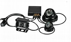 4CH 3G Vehicle 1080P Mobile DVR with WIFI G-Sensor GPS HDVR004 + 4 HD extension 