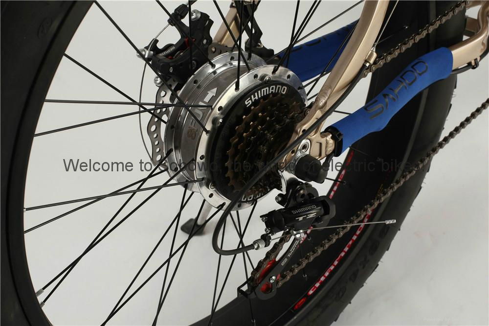 350w brushless hub motor fat tyre electric bike 3