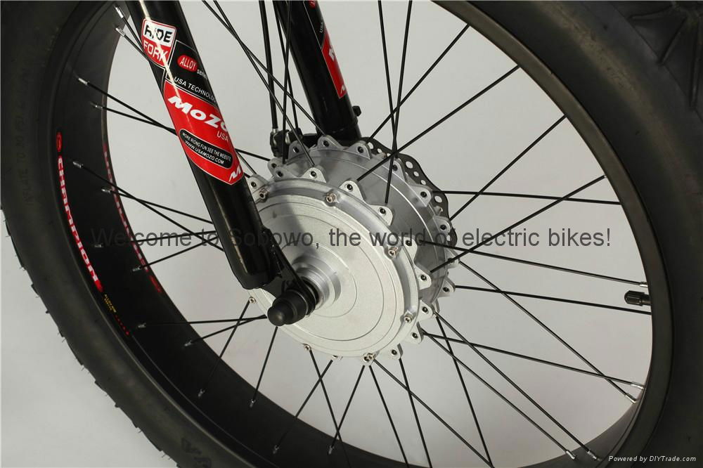 350w brushless hub motor fat tyre electric bike 4