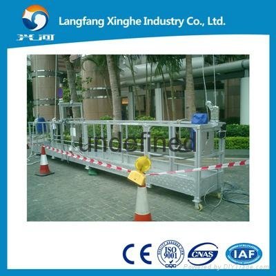 Steel temporary gondola working platform for building cleaning