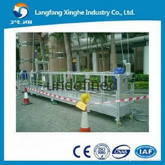 Steel temporary gondola working platform for building cleaning