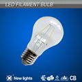 newest products 2w e27 A60 led filament bulb 1