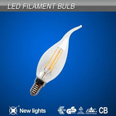 4W E14 C35T led candle light filament