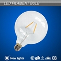 G125 2W E27 LED Filament Bulb 110LM/W 1