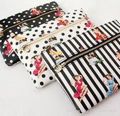 Cosmetic Bag-Pinup Girl Party Slim Pouch