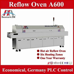 China Hot sale reflow oven A600 with 6 temperature heating areas