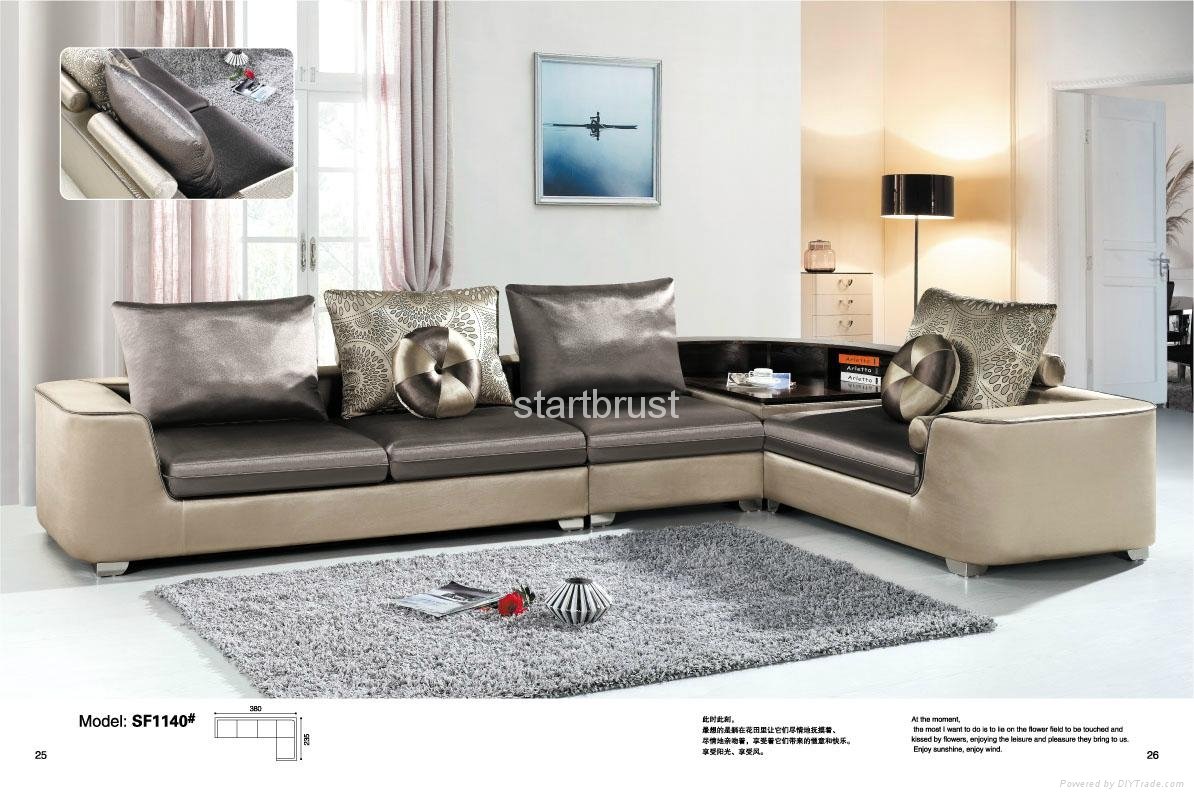 New Product Modern leather living room sofa set furniture 3