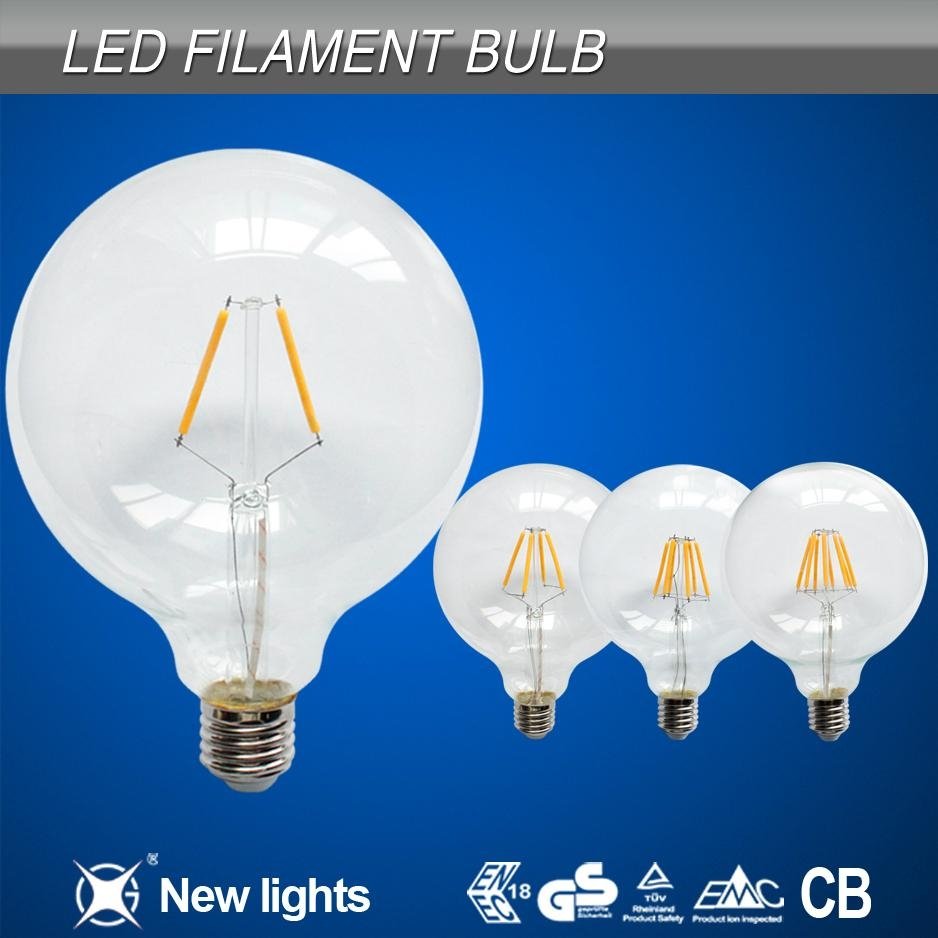  2015 New year lighting G80 2W E27/B22 LED filament lamp bulbs 5
