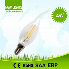 Sapphire or Bronze C35T Led Tailed Filament Bulb 360 Degree 2W E14 Led Filament 