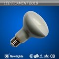 White Glass Shell Cob Filament Bulb R63 E27 4W 6W Led Filament Light 5