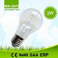 A60 2w E27 led filament bulb