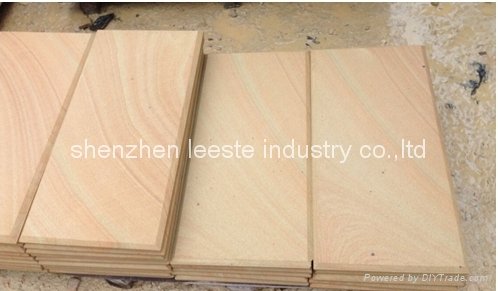 top quality,honed wooden yellow sandstone of tiles and others 2