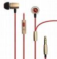 Smart Metal Earphones with Mic for Mobile Phone