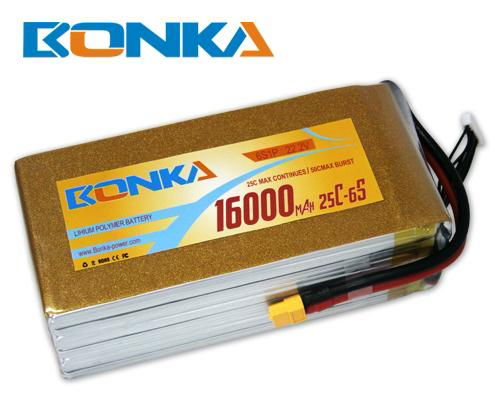 : Bonka-16000mah-6S1P-25C muticopter lipo battery 1
