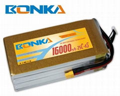 : Bonka-16000mah-4S1P-25C muticopter lipo battery