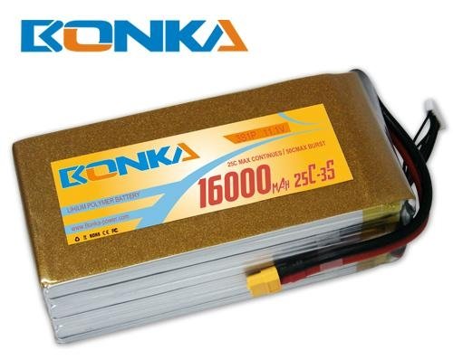 : Bonka-16000mah-3S1P-25C muticopter lipo battery