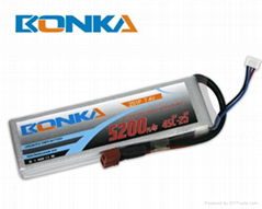 Bonka-5200mah-2S1P-45C rc heli lipo battery