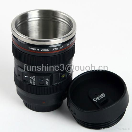 best selling caniam 24-105mm 5 generation camera lens mug with sipping cover 5