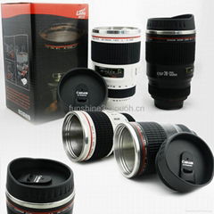 caniam 28-135mm 3rd white camera lens portable coffee cup