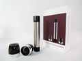 Stainless steel Wine vacuum pump with 2 bottle stoppers 1