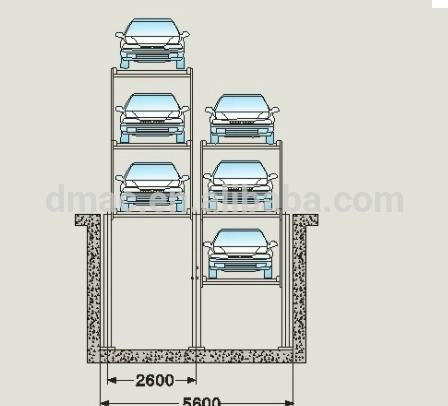 Two levels car parking lift  high quality double deck park 4