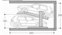 Easy used parking lift 2 level car parking system