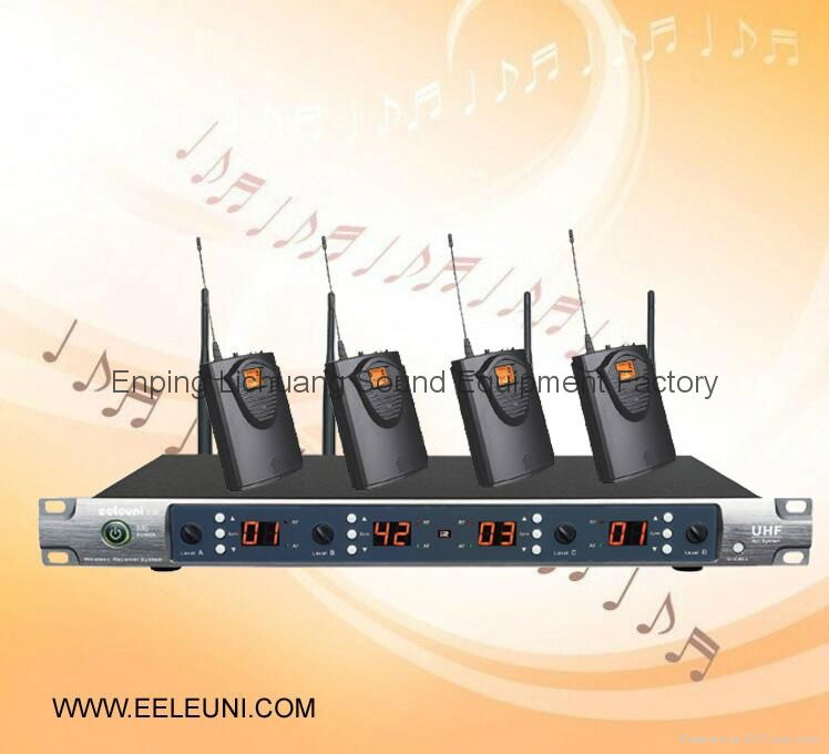 Infrared Automatic Frequency UHF Four Channels Wireless Microphone 2