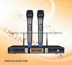 PRO Audio UHF&Pll Dual Channels Wireless Microphone