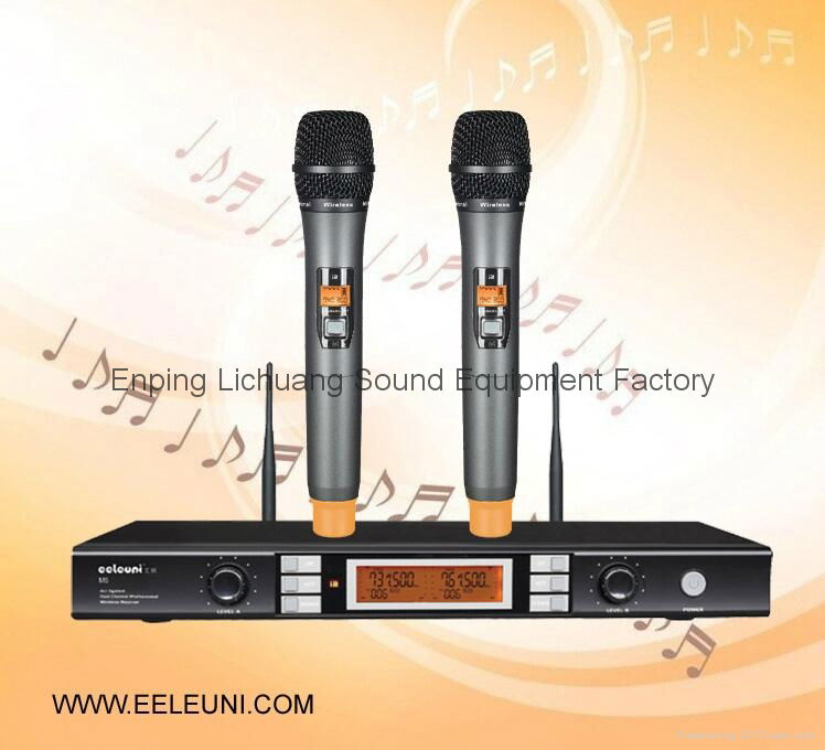 PRO Audio UHF&Pll Dual Channels Wireless Microphone 2