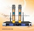 High Quality Sound UHF LCD Dual Channel Wireless Microphone 2