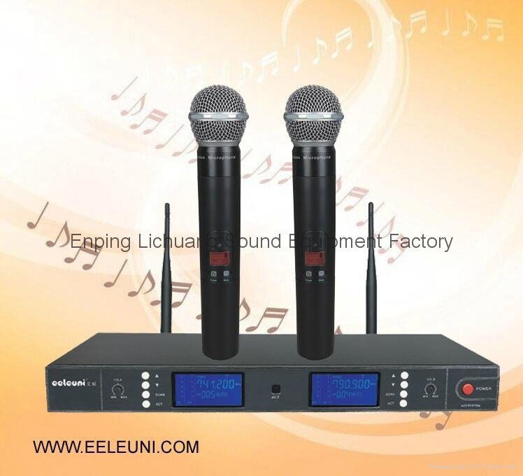 Popular UHF& Pll Sythesized Dual Channels Wireless Microphone