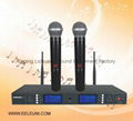 Popular UHF& Pll Sythesized Dual Channels Wireless Microphone 1