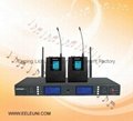 Popular UHF& Pll Sythesized Dual Channels Wireless Microphone 2