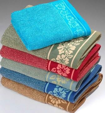 100% cotton piece dyed jacquard towels