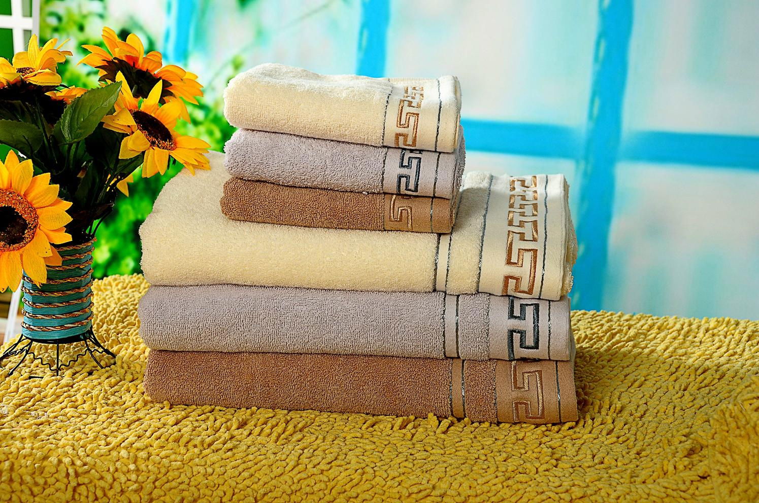 100% cotton piece dyed jacquard towels 3