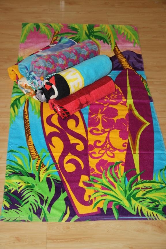 100% cotton reactive printing beach towels